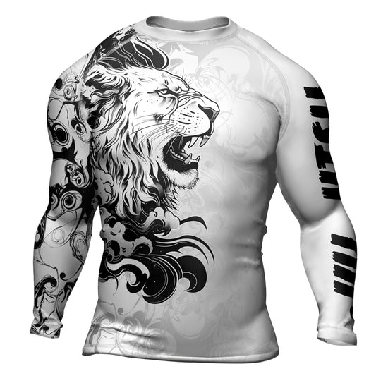 Rashninja Mystic Mane Men's Long Sleeve Rash Guard | Lion Fightwear