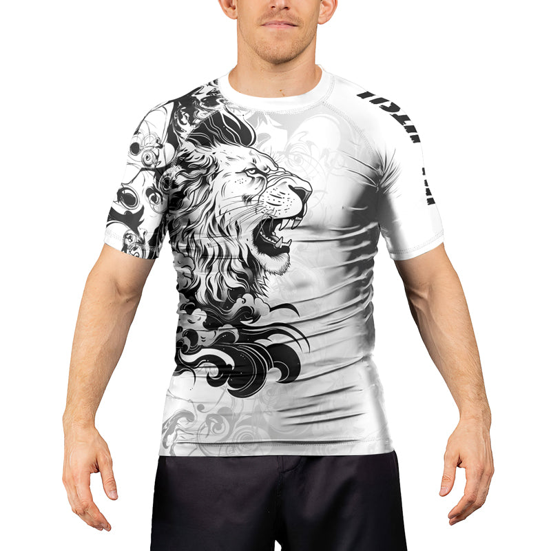 Rashninja Mystic Mane Men's Short Sleeve Rash Guard | Lion Fightwear