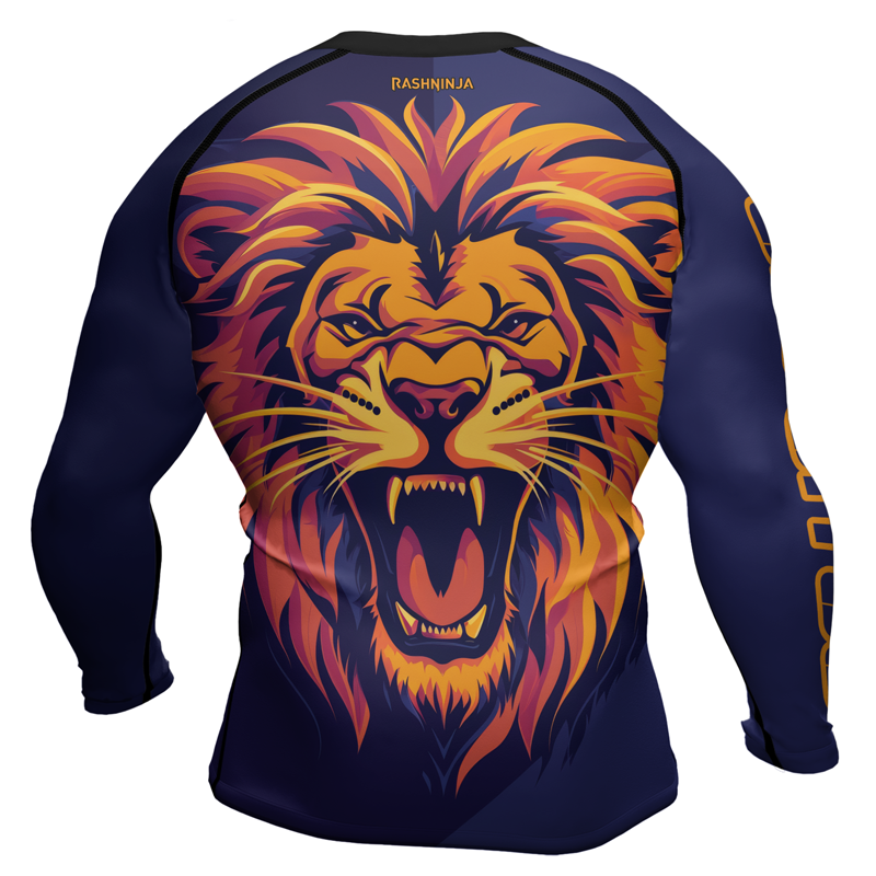 Rashninja Majesty Lion Men's Long Sleeve Rash Guard