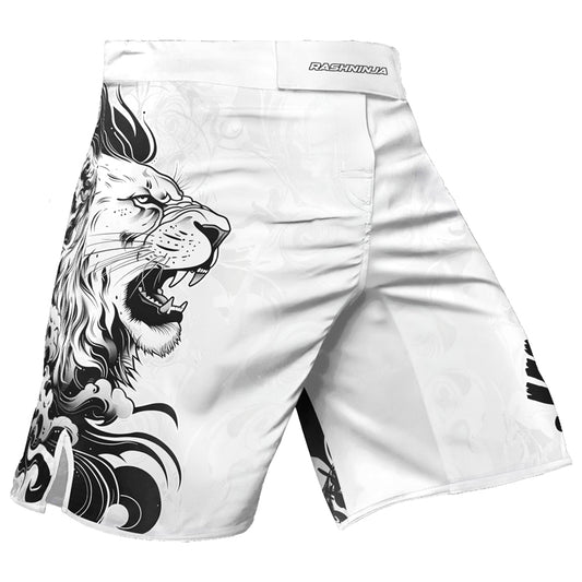 Rashninja Mystic Mane Men's Fight Shorts | Lion Compression Shorts