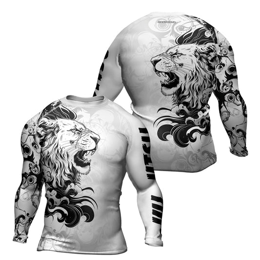 Rashninja Mystic Mane Men's Long Sleeve Rash Guard | Lion Fightwear