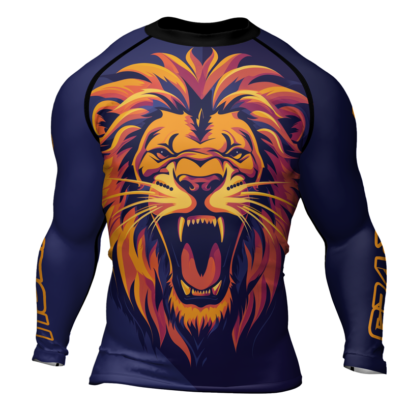 Rashninja Majesty Lion Men's Long Sleeve Rash Guard