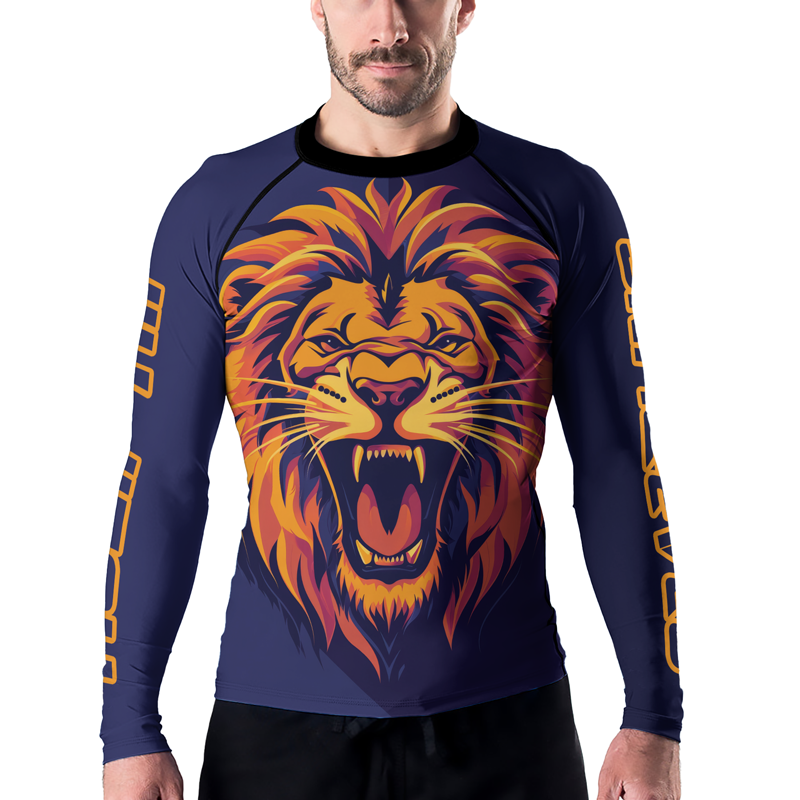 Rashninja Majesty Lion Men's Long Sleeve Rash Guard