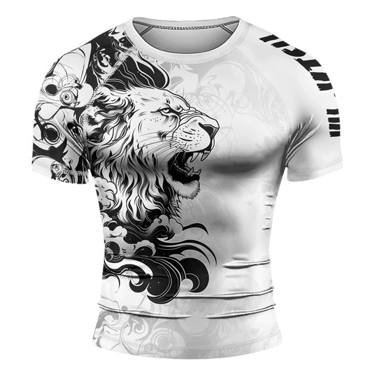 Rashninja Mystic Mane Men's Short Sleeve Rash Guard | Lion Fightwear