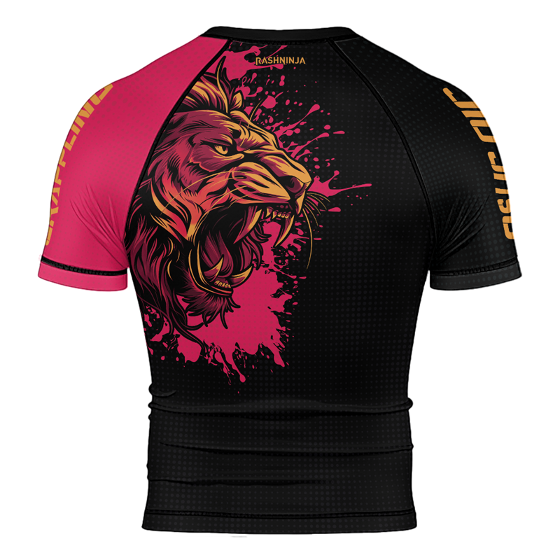 Rashninja Roaring Lion Men's Short Sleeve Rash Guard | Fightwear