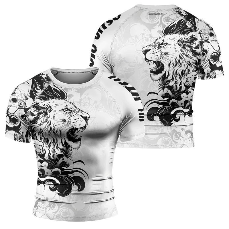 Rashninja Mystic Mane Men's Short Sleeve Rash Guard | Lion Fightwear