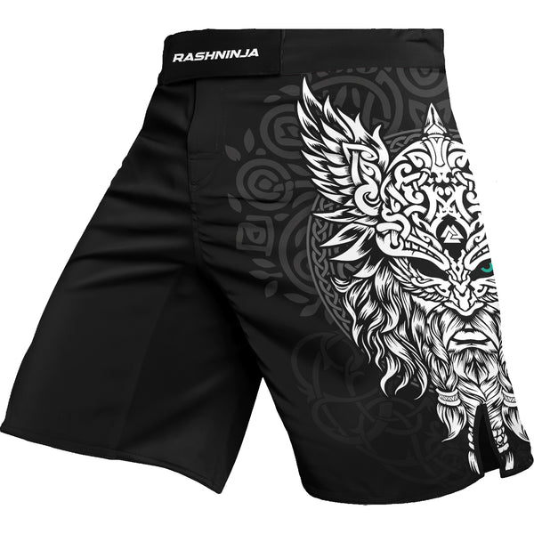 Rashninja Valhalla King Men's Fight Shorts | Viking MMA Shorts