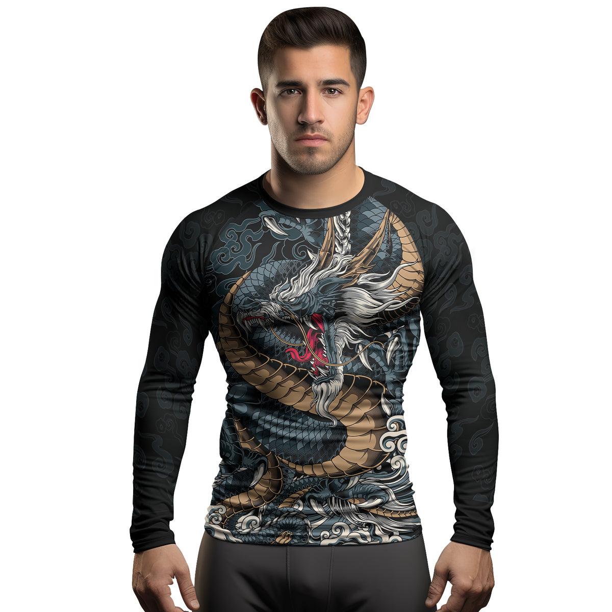 Rashninja Dragon Power Men's Long Sleeve Rash Guard | Fightwear