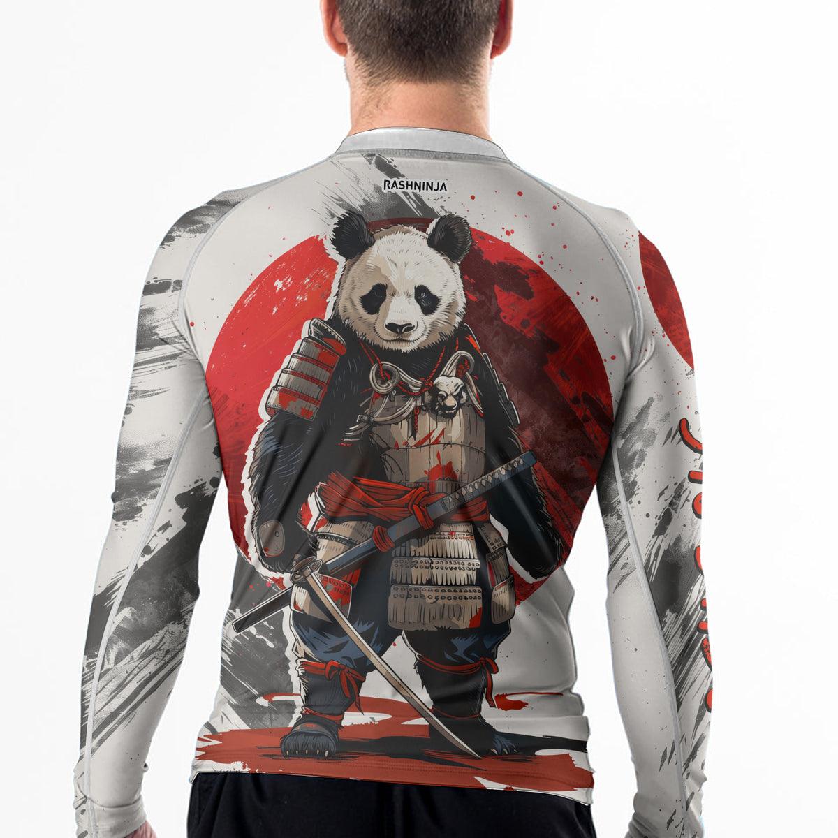 Rashninja Panda Samurai Armor Men's Long Sleeve Rash Guard | Fightwear