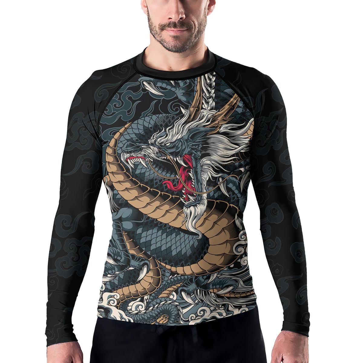 Rashninja Dragon Power Men's Long Sleeve Rash Guard | Fightwear