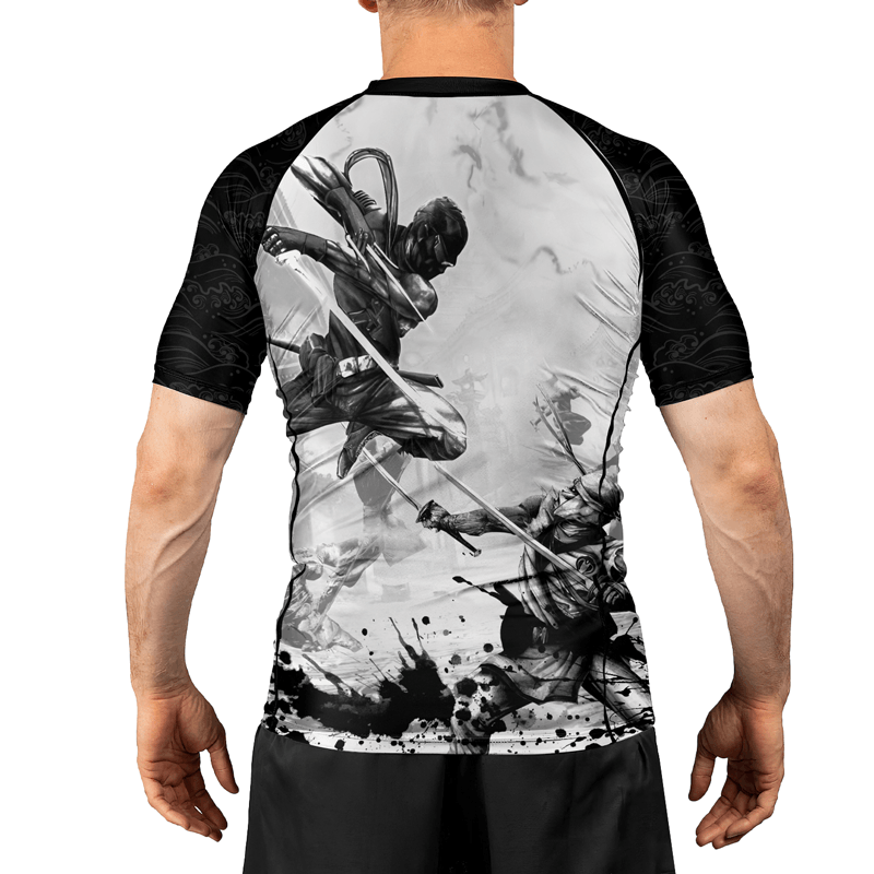 Rashninja Ninja Warfare Men's Short Sleeve Rash Guard - Rashninja LLC