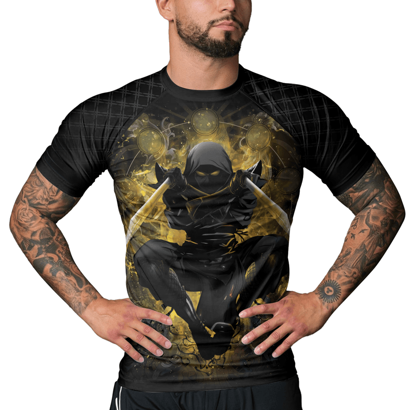 Rashninja Shadow Warrior Men's Short Sleeve Rash Guard - Rashninja LLC
