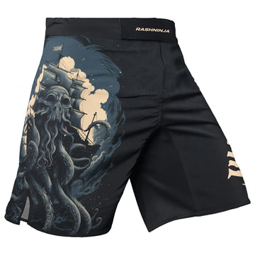 Rashninja Ocean’s Octopus Men's Fight Shorts | Compression Shorts