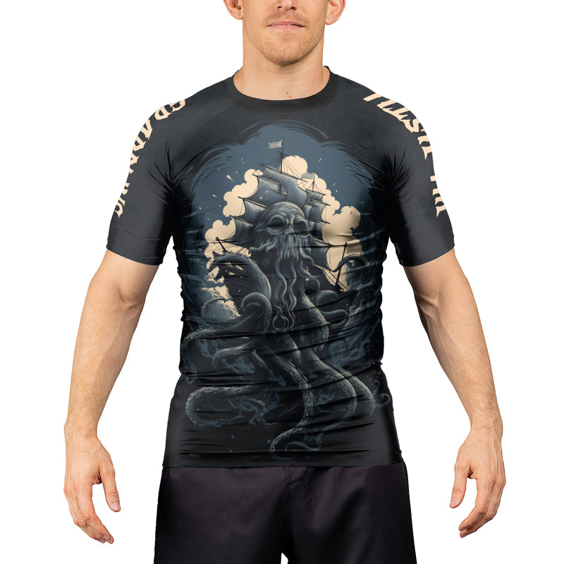 Rashninja Ocean’s Octopus Men's Short Sleeve Rash Guard | Rash Guard