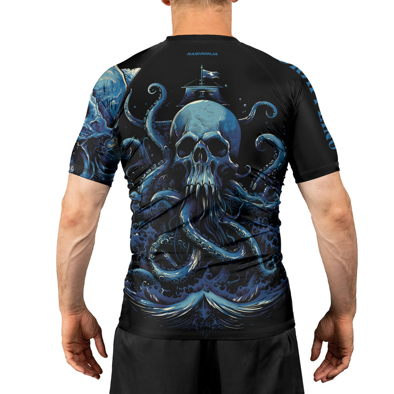 Rashninja Dreadbone Octopus Men's Short Sleeve Rash Guard | Rash Guard