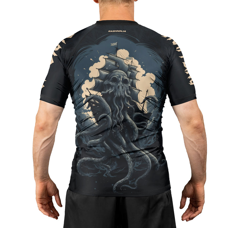 Rashninja Ocean’s Octopus Men's Short Sleeve Rash Guard | Rash Guard