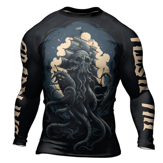 Rashninja Ocean’s Octopus Men's Long Sleeve Rash Guard | Rash Guard