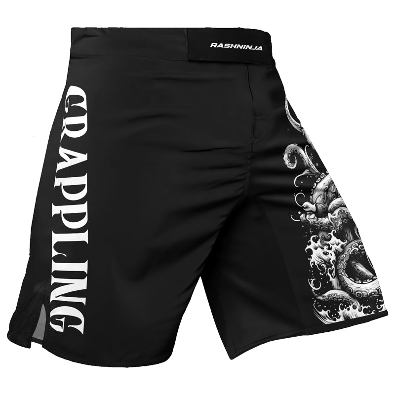 Rashninja Dreadbone Octopus Men's Fight Shorts | Compression Shorts