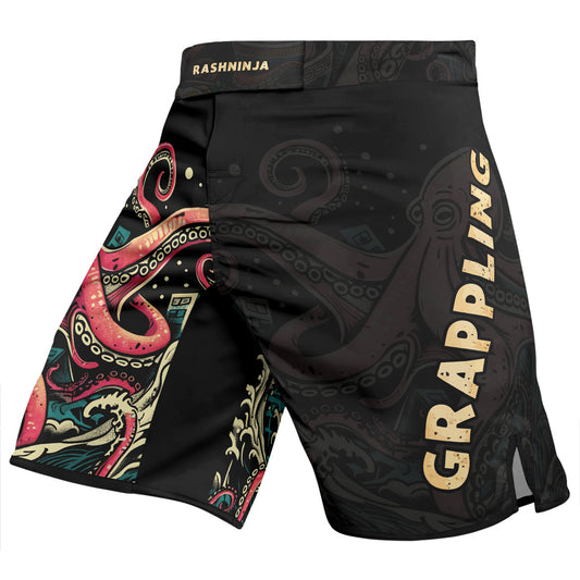 Rashninja Octopus Ramen Glow Men's Fight Shorts