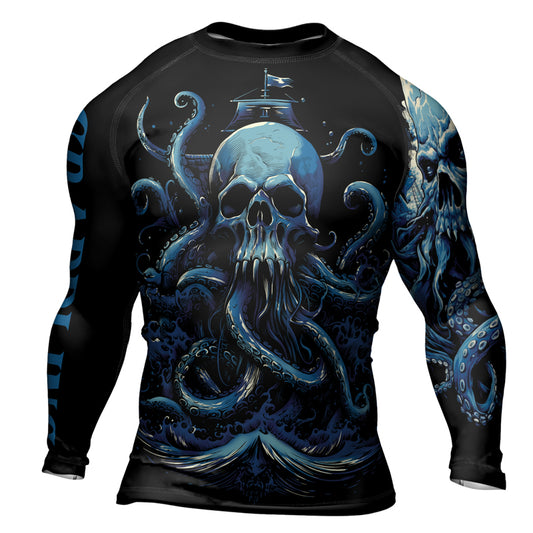 Rashninja Dreadbone Octopus Men's Long Sleeve Rash Guard | Rash Guard