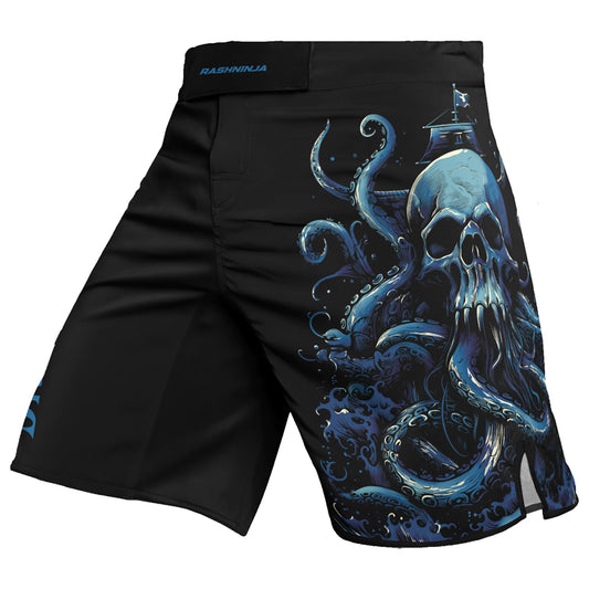 Rashninja Dreadbone Octopus Men's Fight Shorts | Compression Shorts