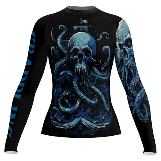 Rashninja Dreadbone Octopus Women's Long Sleeve Rash Guard