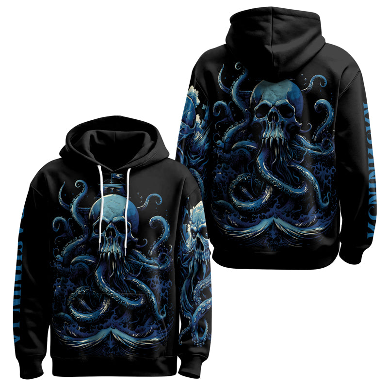 Rashninja Dreadbone Octopus AOP Hoodie | Jiu Jitsu Octopus Hoodie