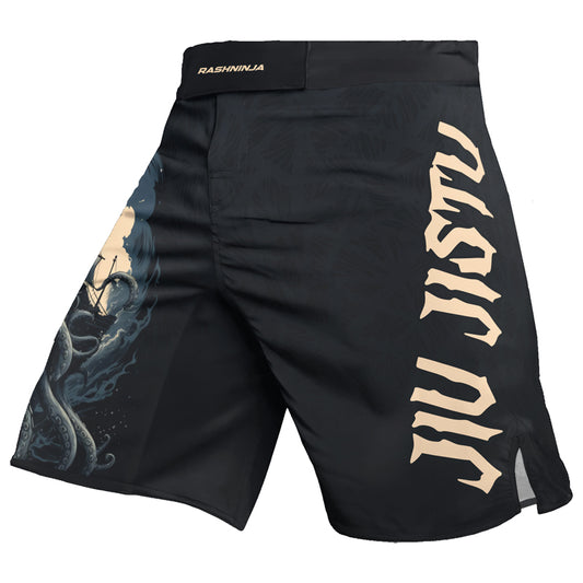 Rashninja Ocean’s Octopus Men's Fight Shorts | Compression Shorts