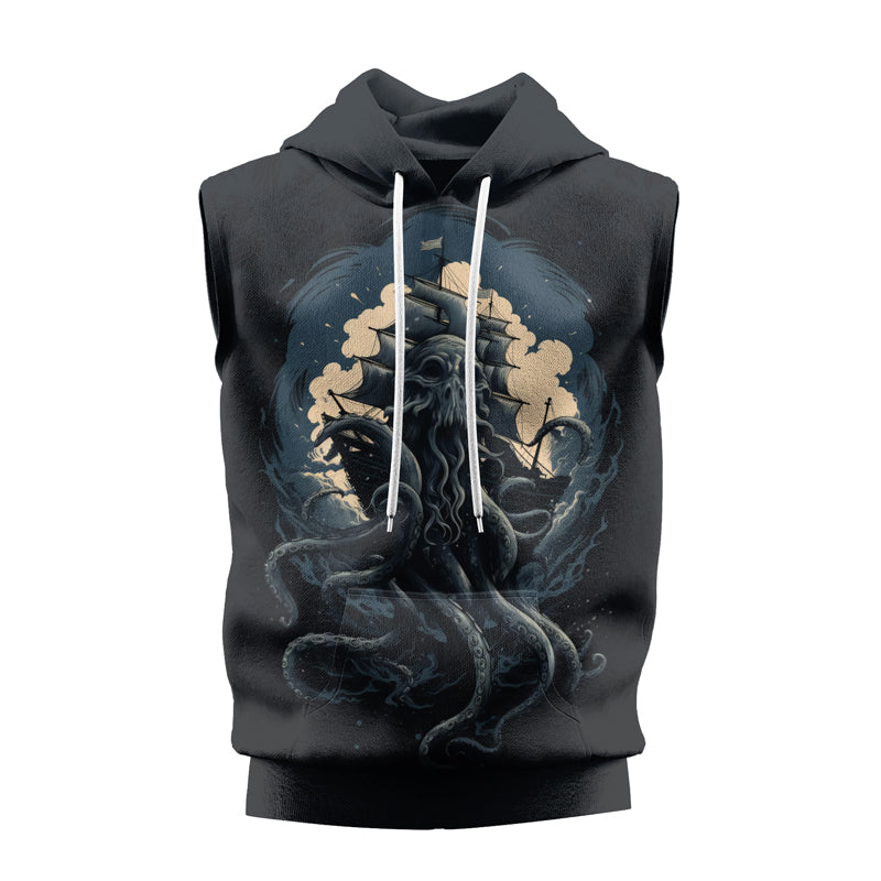 Rashninja Ocean’s Octopus Sleeveless Hoodie | MMA Sleeveless Hoodie