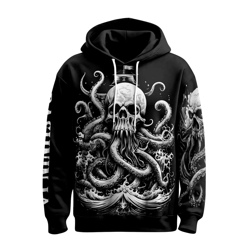 Rashninja Dreadbone Octopus AOP Hoodie | Jiu Jitsu Octopus Hoodie