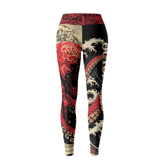 Rashninja Octopus Deep Sea Red Women's Leggings