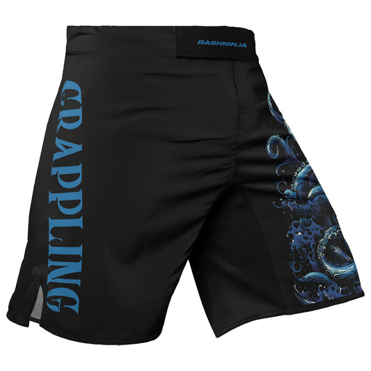 Rashninja Dreadbone Octopus Men's Fight Shorts | Compression Shorts