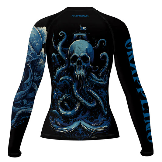 Rashninja Dreadbone Octopus Women's Long Sleeve Rash Guard