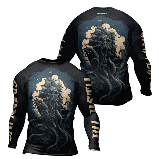 Rashninja Ocean’s Octopus Men's Long Sleeve Rash Guard | Rash Guard