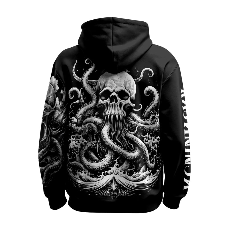 Rashninja Dreadbone Octopus AOP Hoodie | Jiu Jitsu Octopus Hoodie