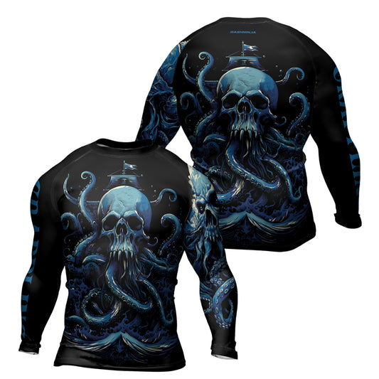 Rashninja Dreadbone Octopus Men's Long Sleeve Rash Guard | Rash Guard