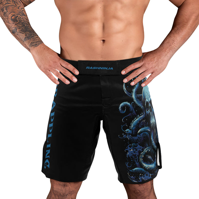 Rashninja Dreadbone Octopus Men's Fight Shorts | Compression Shorts