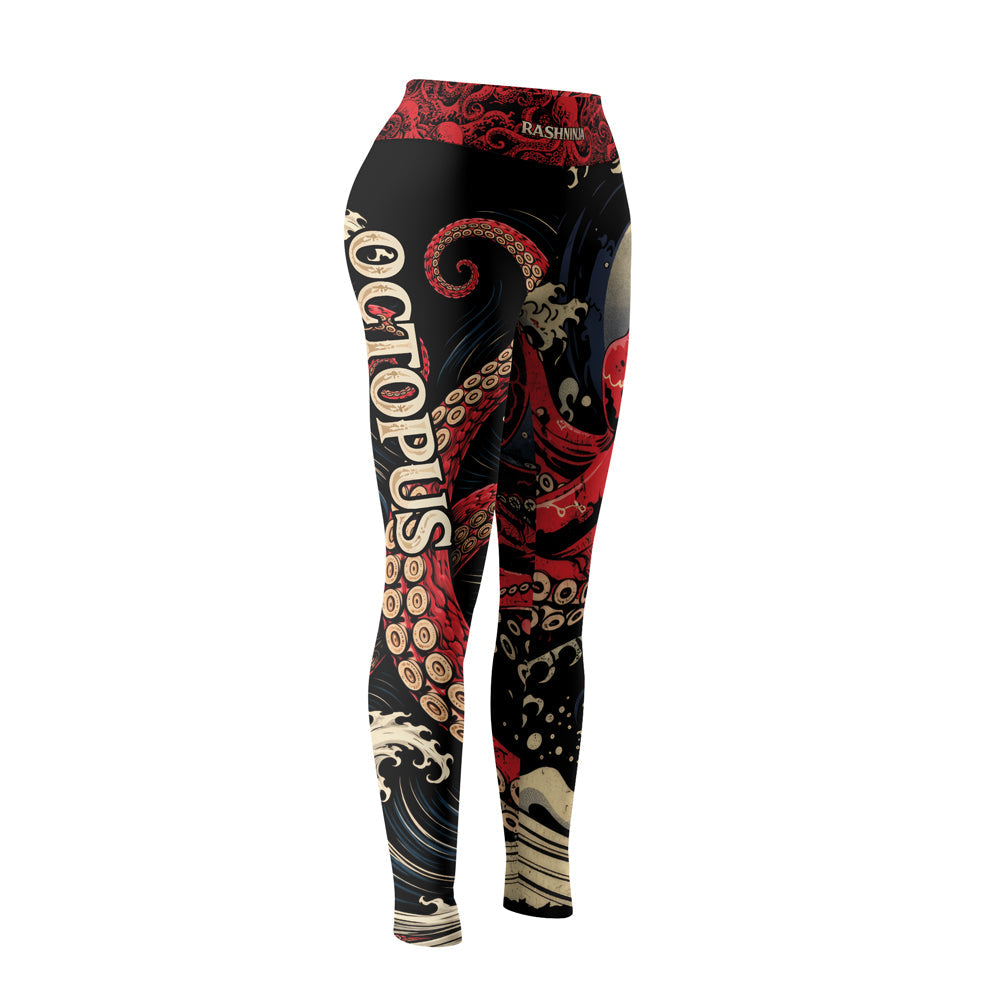 Rashninja Octopus Deep Sea Red Women's Leggings