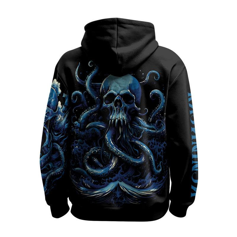 Rashninja Dreadbone Octopus AOP Hoodie | Jiu Jitsu Octopus Hoodie