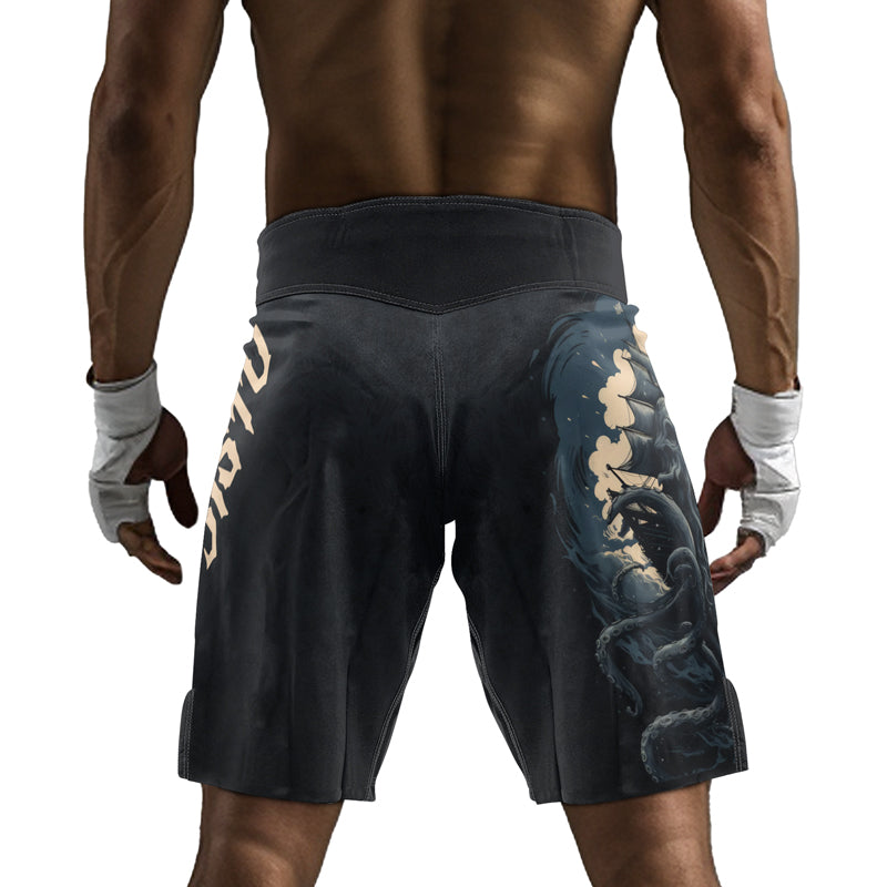 Rashninja Ocean’s Octopus Men's Fight Shorts | Compression Shorts