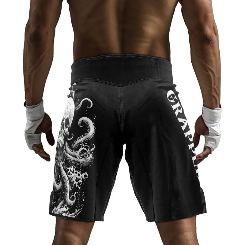 Rashninja Dreadbone Octopus Men's Fight Shorts | Compression Shorts