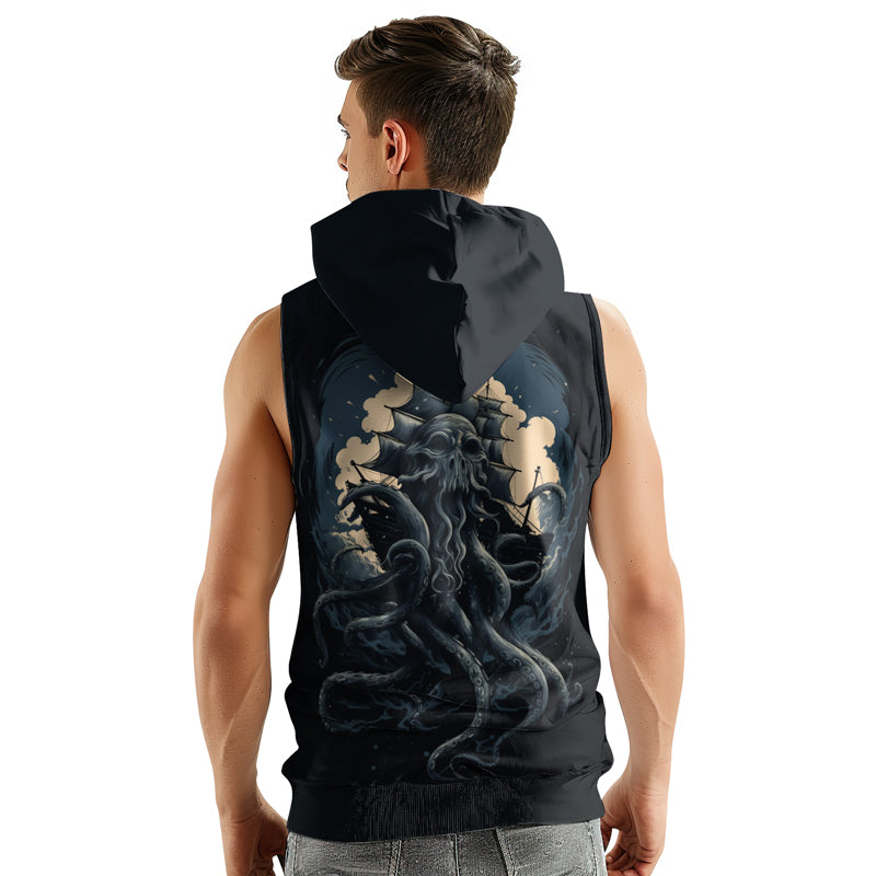 Rashninja Ocean’s Octopus Sleeveless Hoodie | MMA Sleeveless Hoodie