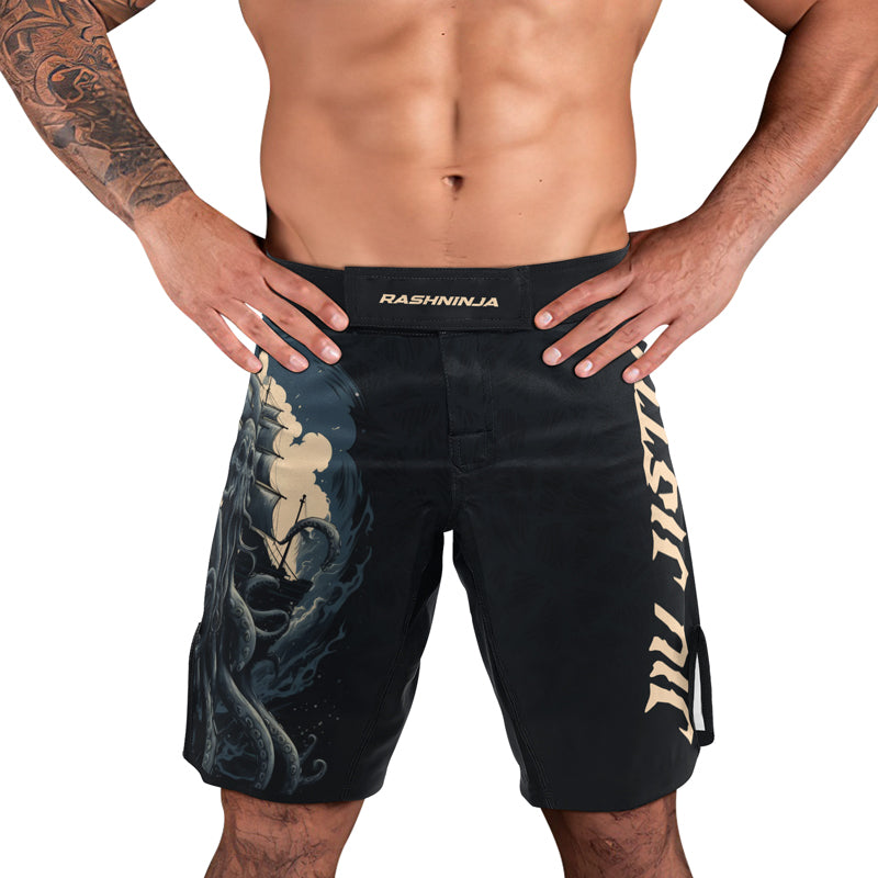 Rashninja Ocean’s Octopus Men's Fight Shorts | Compression Shorts