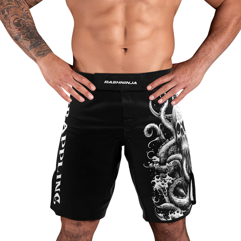 Rashninja Dreadbone Octopus Men's Fight Shorts | Compression Shorts