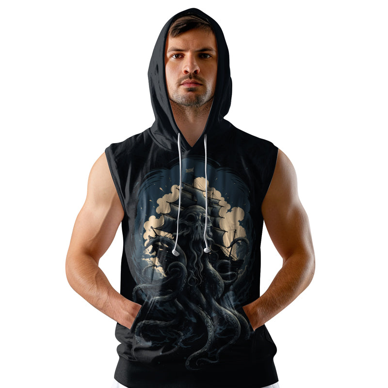 Rashninja Ocean’s Octopus Sleeveless Hoodie | MMA Sleeveless Hoodie