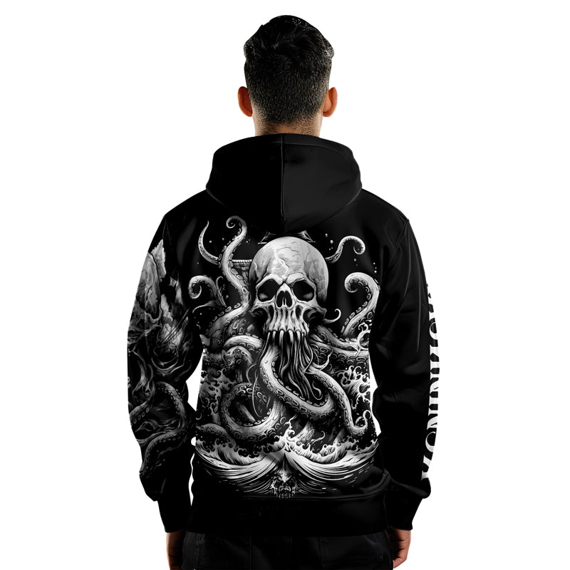 Rashninja Dreadbone Octopus AOP Hoodie | Jiu Jitsu Octopus Hoodie