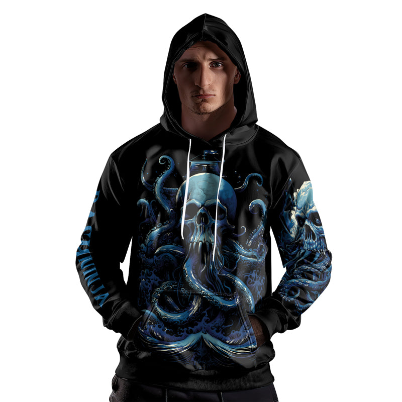 Rashninja Dreadbone Octopus AOP Hoodie | Jiu Jitsu Octopus Hoodie