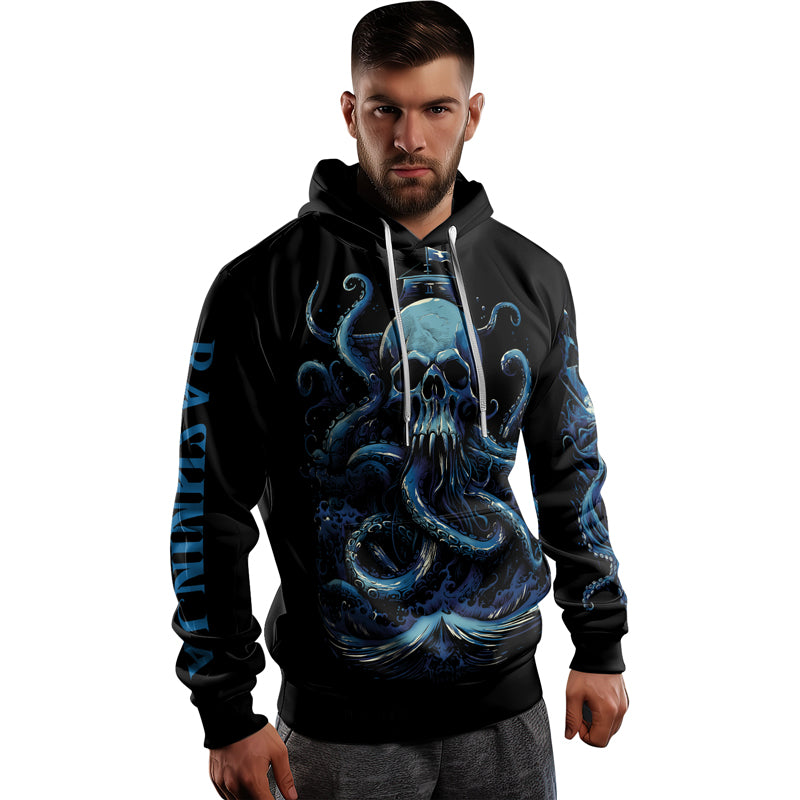 Rashninja Dreadbone Octopus AOP Hoodie | Jiu Jitsu Octopus Hoodie