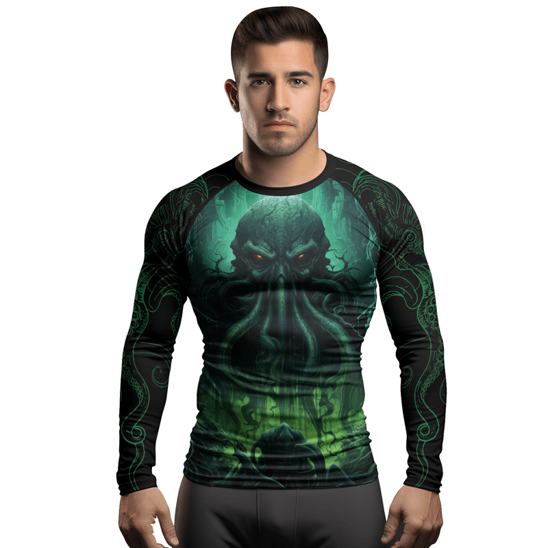 Rashninja Majestic Octopus Men's Long Sleeve Rash Guard - Rashninja LLC