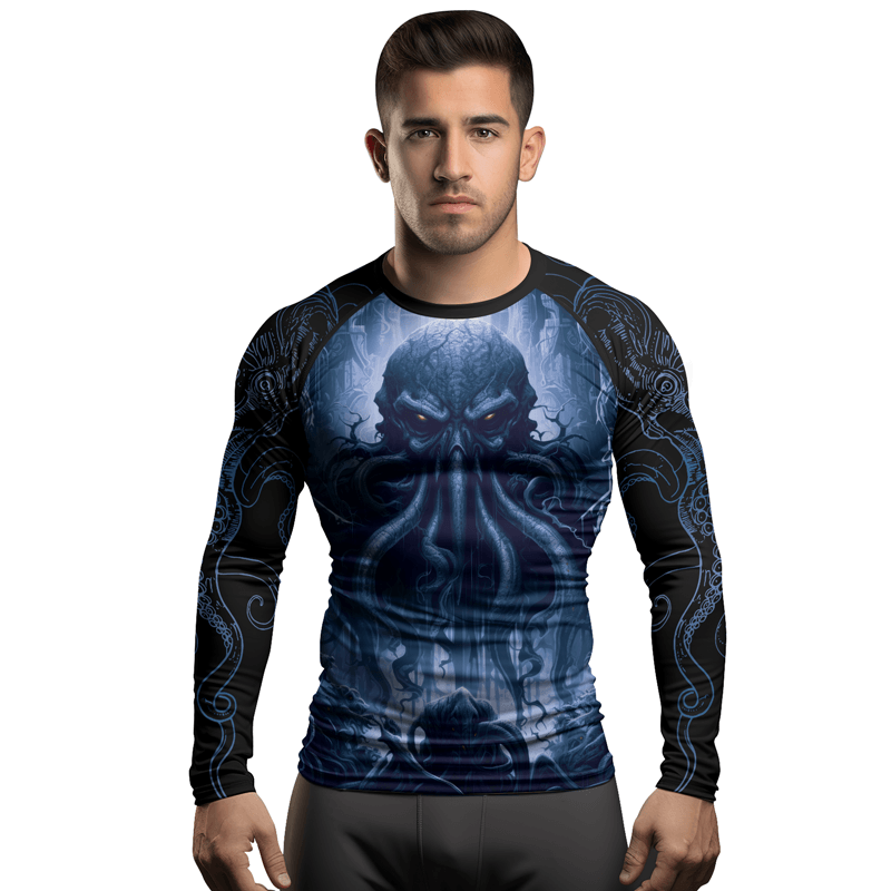 Rashninja Majestic Octopus Men's Long Sleeve Rash Guard - Rashninja LLC